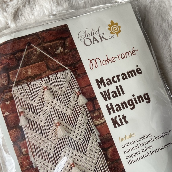 Learn to make macrame wall hanging kit craft cording Solid Oak brand handmade - Picture 6 of 11